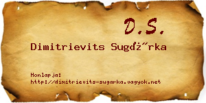 Dimitrievits Sugárka névjegykártya